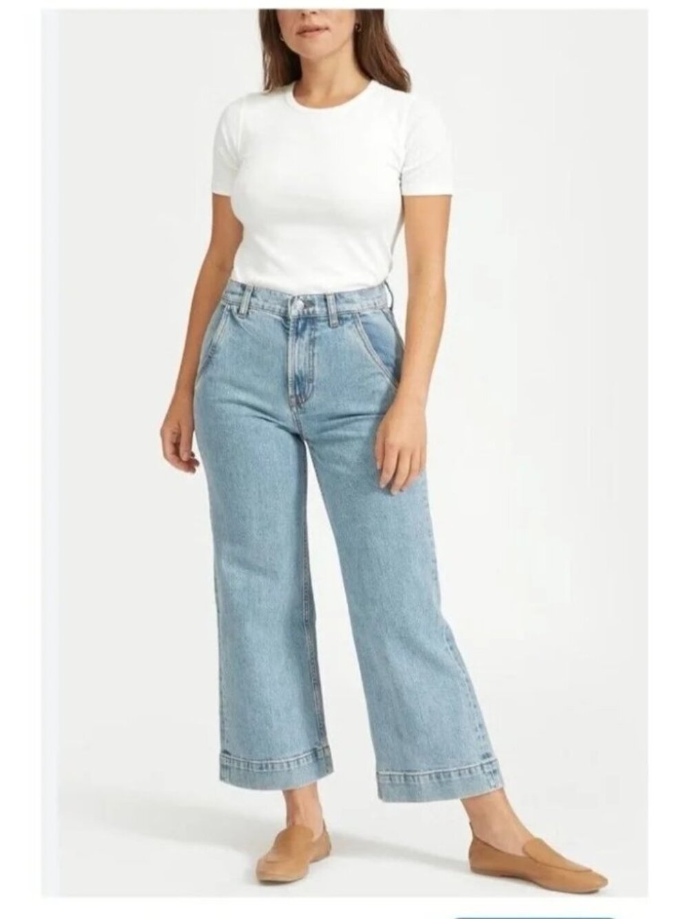 Everlane Wide Leg Jean Ankle Sz 26